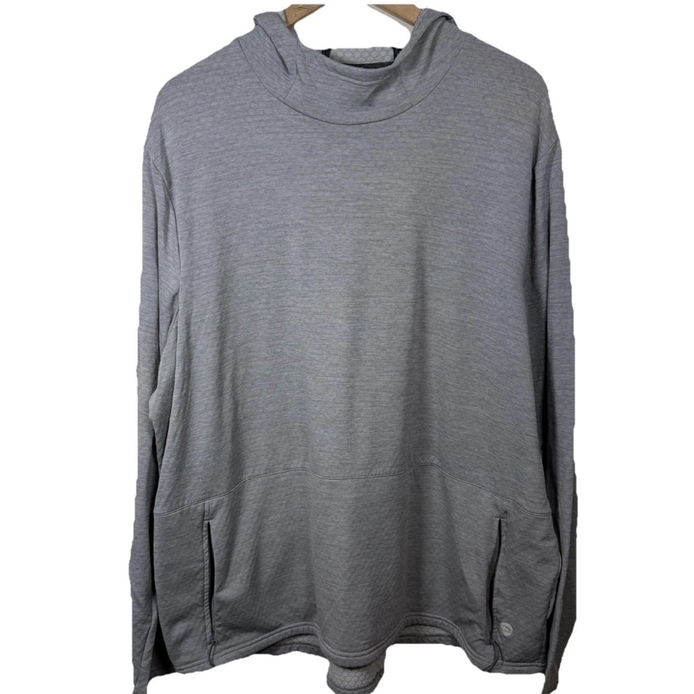 LL Bean Pullover Hoodie Men’s Size XXL Light Gray Lightweight Outdoor Hiking